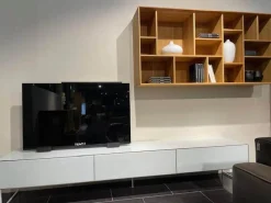 Team 7 Wohnwände & Tv-Lowboards|Wohnwand Cubus Pure Eiche Naturöl Und Farbglas Weiß Glänzend Mit TV-Säule Ohne TV