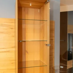 Team 7 Wohnwände & Tv-Lowboards|Wohnwand Cubus Vollholz Kernbuche Natur Geölt Inklusive Granit-Platte Und LED-Beleuchtung