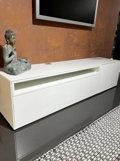 Hülsta Wohnwände & Tv-Lowboards|Wohnwand Easy Lack Reinweiß Absetzung Natureiche Inklusive Wand Steckbord Time