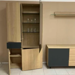 Göhring Wohnwände & Tv-Lowboards|Wohnwand Elements B200 Eiche Massiv mit Beleuchtung