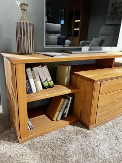 Global Wohnwände & Tv-Lowboards|Wohnwand Faro Plus Kernbuche Geölt Inklusive LED Beleuchtung Und Kabeldurchlass