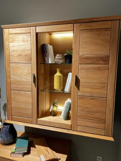 Global Wohnwände & Tv-Lowboards|Wohnwand Faro Plus Kernbuche Geölt Inklusive LED Beleuchtung Und Kabeldurchlass