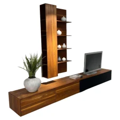 Team 7 Wohnwände & Tv-Lowboards|Wohnwand Filigno Nussbaum Natur Geölt Inklusive Technikelement Mit Kabelhohlraum