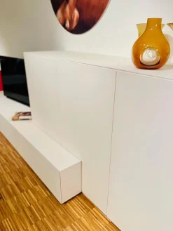 Fraubrunnen Wohnwände & Tv-Lowboards|Wohnwand Format S2 Mattglas Und Echtlack Naturweiß