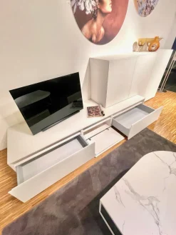 Fraubrunnen Wohnwände & Tv-Lowboards|Wohnwand Format S2 Mattglas Und Echtlack Naturweiß