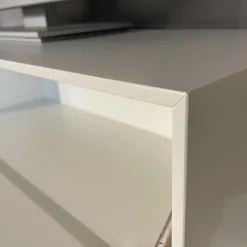 Sudbrock Wohnwände & Tv-Lowboards|Wohnwand Game Glattlack Verkehrsweiß Glattlack Steingrau Ethno Eiche