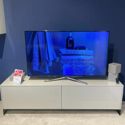 JOOP! Wohnwände & Tv-Lowboards|Wohnwand Joop Lack Kristallgrau Weiß Grau Kufen Metall Schwarz Inklusive Beleuchtung