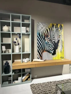 Musterring Wohnwände & Tv-Lowboards|Wohnwand Kara Lack Mint Grün Und Eiche Sand Furniert Griffe Edelstahlfarbig