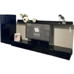 Musterring Wohnwände & Tv-Lowboards|Wohnwand Kara-Frame Lack Schwarz Hochglanz
