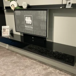 Musterring Wohnwände & Tv-Lowboards|Wohnwand Kara-Frame Lack Schwarz Hochglanz
