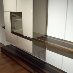 Gwinner Wohnwände & Tv-Lowboards|Wohnwand Lack Hochglanz Grau Räuchereiche Inklusive Beleuchtung