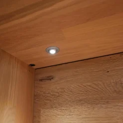 Decker Wohnwände & Tv-Lowboards|Wohnwand Lavaro Wildeiche Bianco Massiv Geölt Mit Sideboard Und Beleuchtung Ohne Fernseher