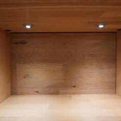 Decker Wohnwände & Tv-Lowboards|Wohnwand Lavaro Wildeiche Bianco Massiv Geölt Mit Sideboard Und Beleuchtung Ohne Fernseher