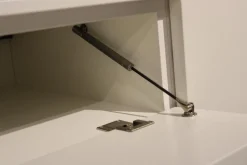 Rietberger Möbelwerke Wohnwände & Tv-Lowboards|Wohnwand Lennon Lack Weiß Absetzung Kristallbuche