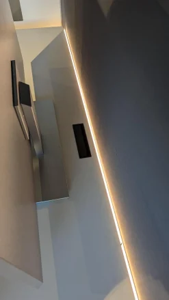 Gwinner Wohnwände & Tv-Lowboards|Wohnwand Linera Lack Seidenmatt Weiß Akzente Wildeiche Natur Mit LED Beleuchtung