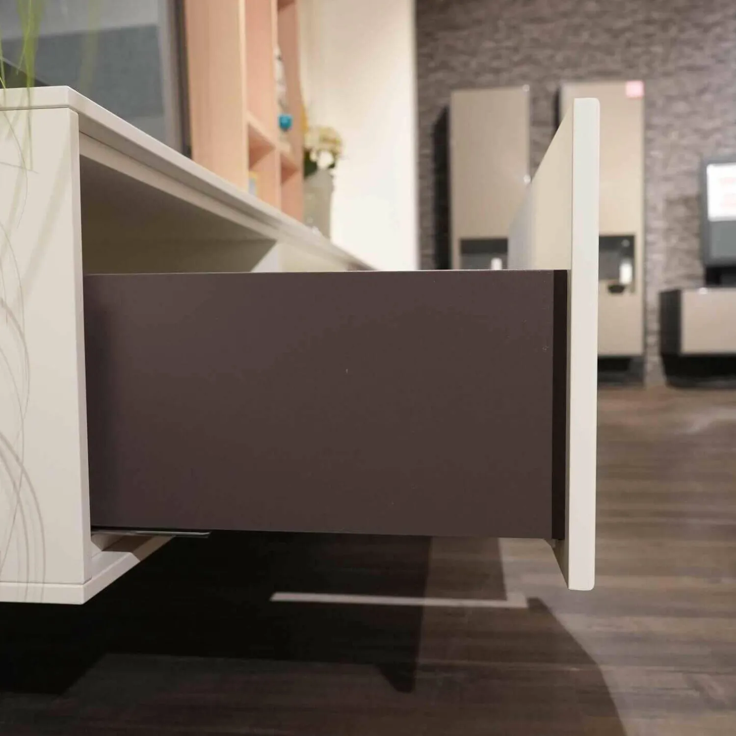 Rietberger Möbelwerke Wohnwände & Tv-Lowboards|Wohnwand Lotus Lack Weiß Kernesche