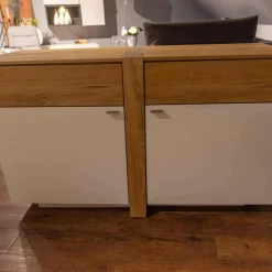 Venjakob Wohnwände & Tv-Lowboards|Wohnwand LS 043016 Albero Sideboard Vitrine Lack Weiß Matt Santanaeiche