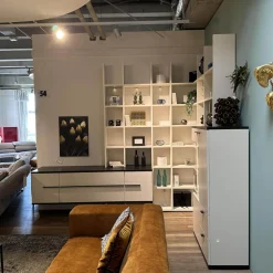 Gwinner Wohnwände & Tv-Lowboards|Wohnwand LS 561220 PG1 Lack Seidenmatt Weiß Und Anthrazit Inklusive LED-Beleuchtung