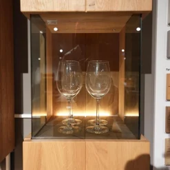 Die Hausmarke Wohnwände & Tv-Lowboards|Wohnwand Media Design 580004-352 Asteiche Hell Massiv Lichtgrau Braun