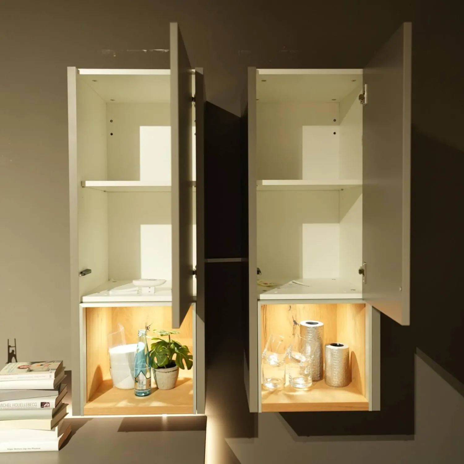 Die Hausmarke Wohnwände & Tv-Lowboards|Wohnwand Media Design Holz Nougat Mattlack Braun