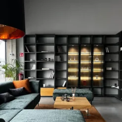 Hülsta Wohnwände & Tv-Lowboards|Wohnwand Mega-Design Schichtplatten Mit Oberflächenlackbeschichtung Grey Grau