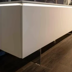 Gallery M Wohnwände & Tv-Lowboards|Wohnwand Merano Lack Weiß Eisblau Tip-on-Beschlag Grifflos