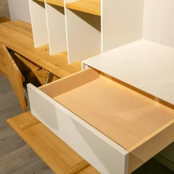 Contur Wohnwände & Tv-Lowboards|Wohnwand Mileto Asteiche Gebürstet Natur Geölt Und MDF Lichtgrau Lackiert