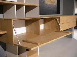 Contur Wohnwände & Tv-Lowboards|Wohnwand Mileto Asteiche Glas Lichtgrau