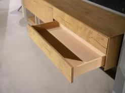 Contur Wohnwände & Tv-Lowboards|Wohnwand Mileto Asteiche Glas Lichtgrau