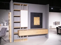 Contur Wohnwände & Tv-Lowboards|Wohnwand Mileto Asteiche Glas Lichtgrau