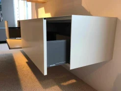 Piure Wohnwände & Tv-Lowboards|Wohnwand Nex Side Eiche Massiv Mattlack Weiß Dune Violett