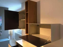 Piure Wohnwände & Tv-Lowboards|Wohnwand Nex Side Eiche Massiv Mattlack Weiß Dune Violett