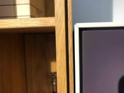 Piure Wohnwände & Tv-Lowboards|Wohnwand Nex Side Eiche Massiv Mattlack Weiß Dune Violett