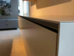 Piure Wohnwände & Tv-Lowboards|Wohnwand Nex Side Eiche Massiv Mattlack Weiß Dune Violett