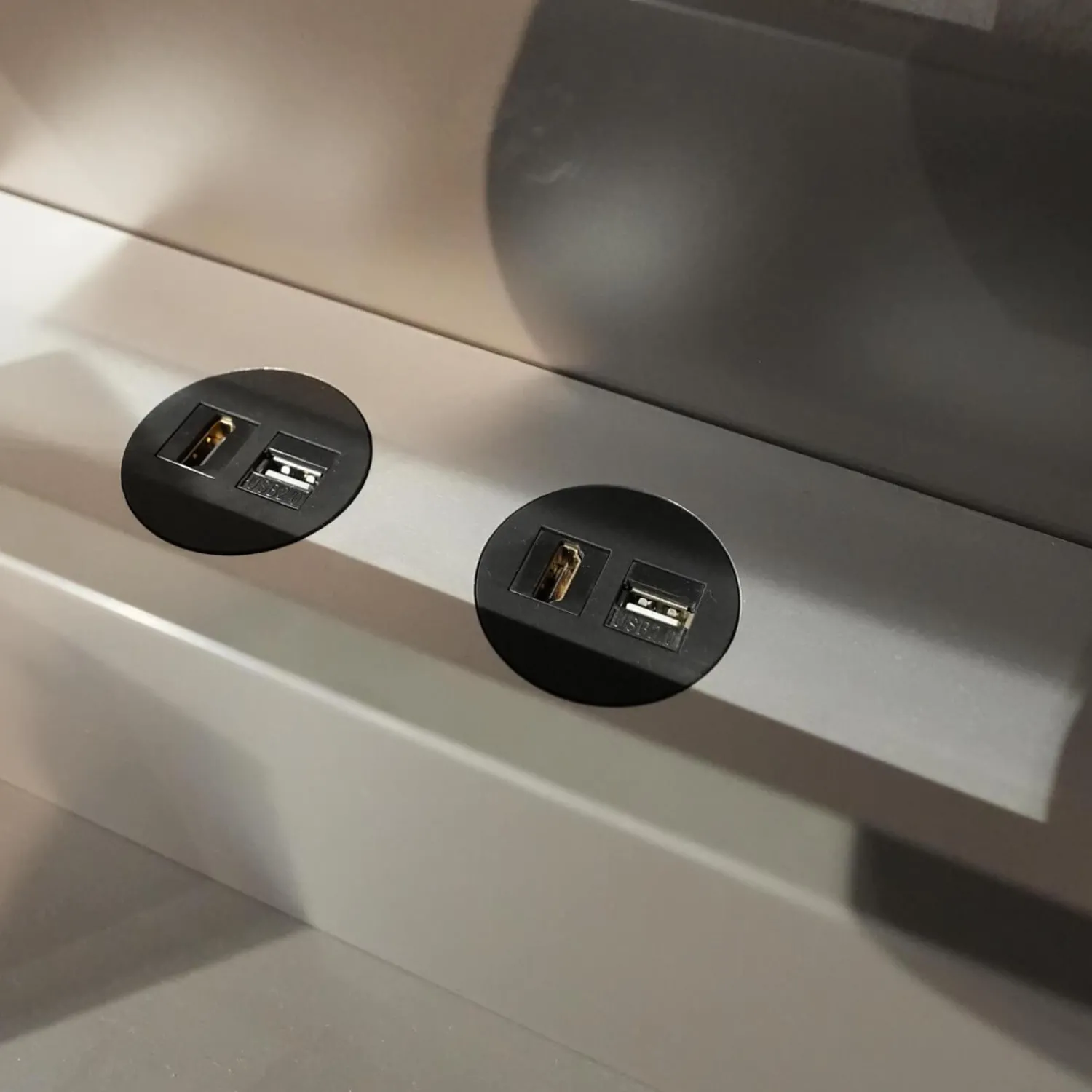 Spectral Smart Furniture Wohnwände & Tv-Lowboards|Wohnwand Next Lack Snow Weiß Silver Silber Und Granit Grau Holz Natural Oak Mit Soundsystem Ohne Fernseher