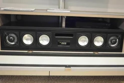 Spectral Smart Furniture Wohnwände & Tv-Lowboards|Wohnwand Niba Weiß Granit Lackiert mit LED-Beleuchtung und TV-Halterung