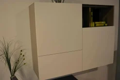 Spectral Smart Furniture Wohnwände & Tv-Lowboards|Wohnwand Niba Weiß Granit Lackiert mit LED-Beleuchtung und TV-Halterung