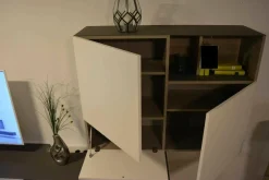 Spectral Smart Furniture Wohnwände & Tv-Lowboards|Wohnwand Niba Weiß Granit Lackiert mit LED-Beleuchtung und TV-Halterung