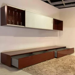 Contur Wohnwände & Tv-Lowboards|Wohnwand Novora Holz Lack RAL 3009 Weiß Oxidrot