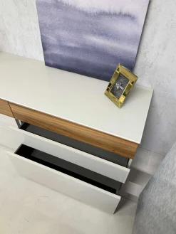 Hülsta Wohnwände & Tv-Lowboards|Wohnwand Now Vision C18 Lack Seidengrau Hochglanz Akzent Kernnussbaum Inklusive Couchtisch