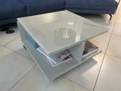 Hülsta Wohnwände & Tv-Lowboards|Wohnwand Now Vision C18 Lack Seidengrau Hochglanz Akzent Kernnussbaum Inklusive Couchtisch