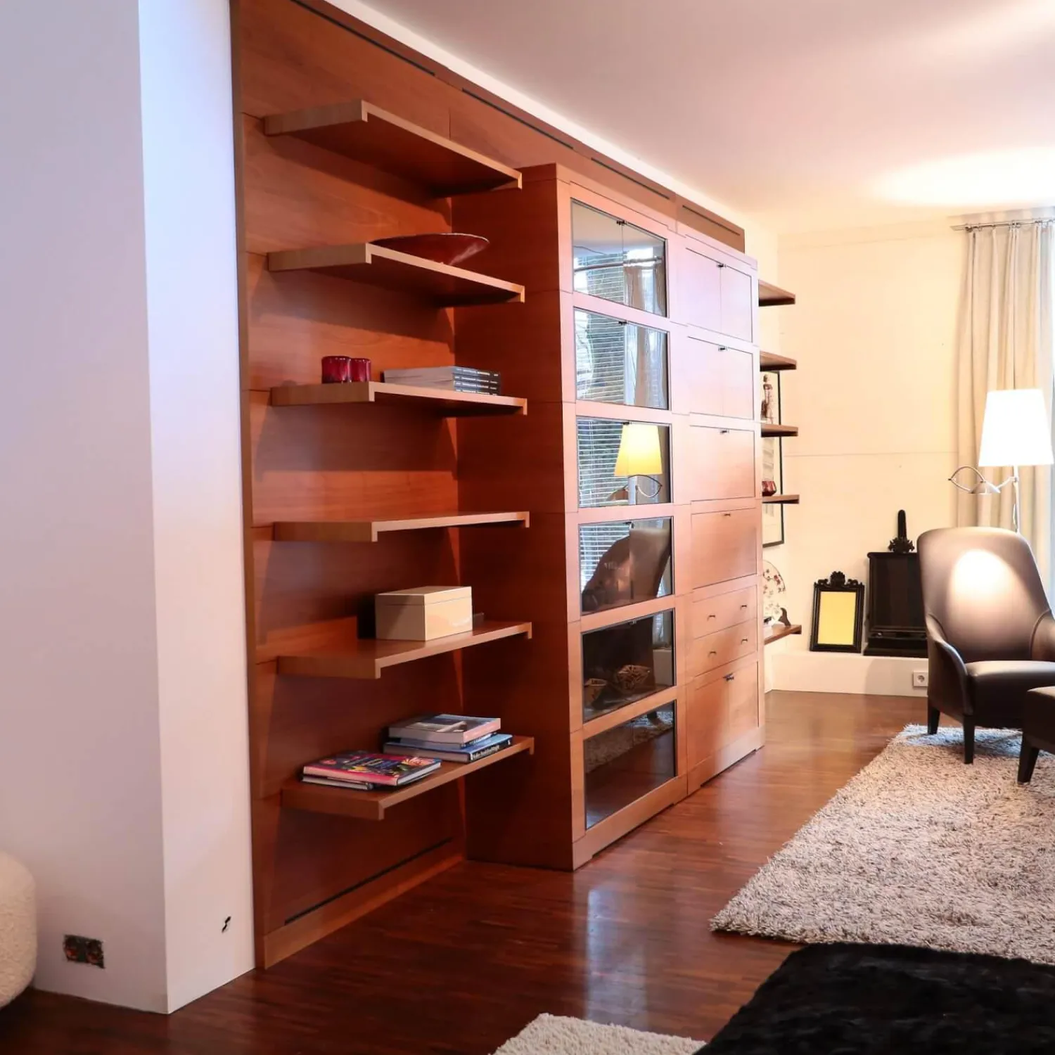 Giorgetti Wohnwände & Tv-Lowboards|Wohnwand Oli Akrylbeizung Nussbaum