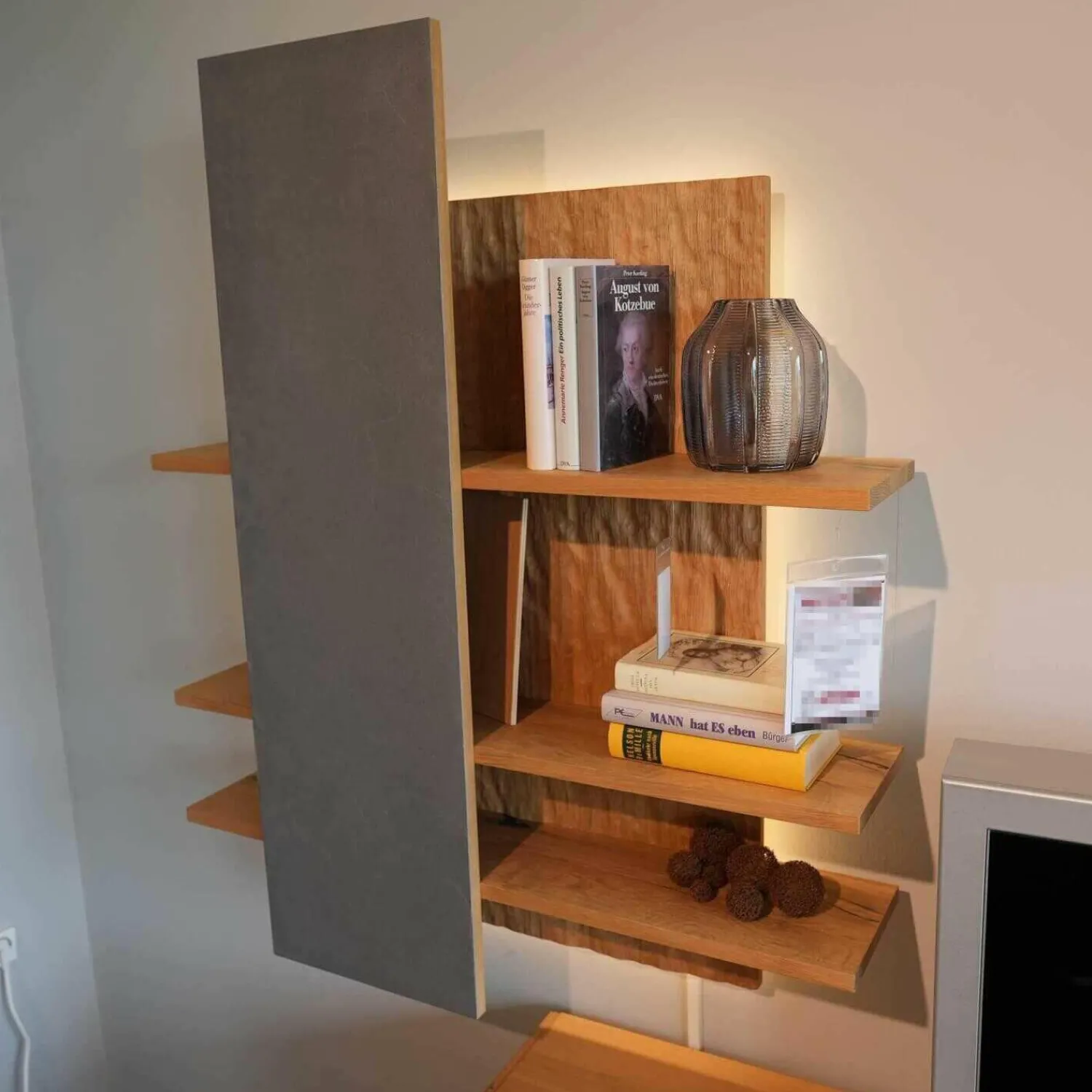 Voglauer Wohnwände & Tv-Lowboards|Wohnwand Opus Wildeiche Akzent Beton