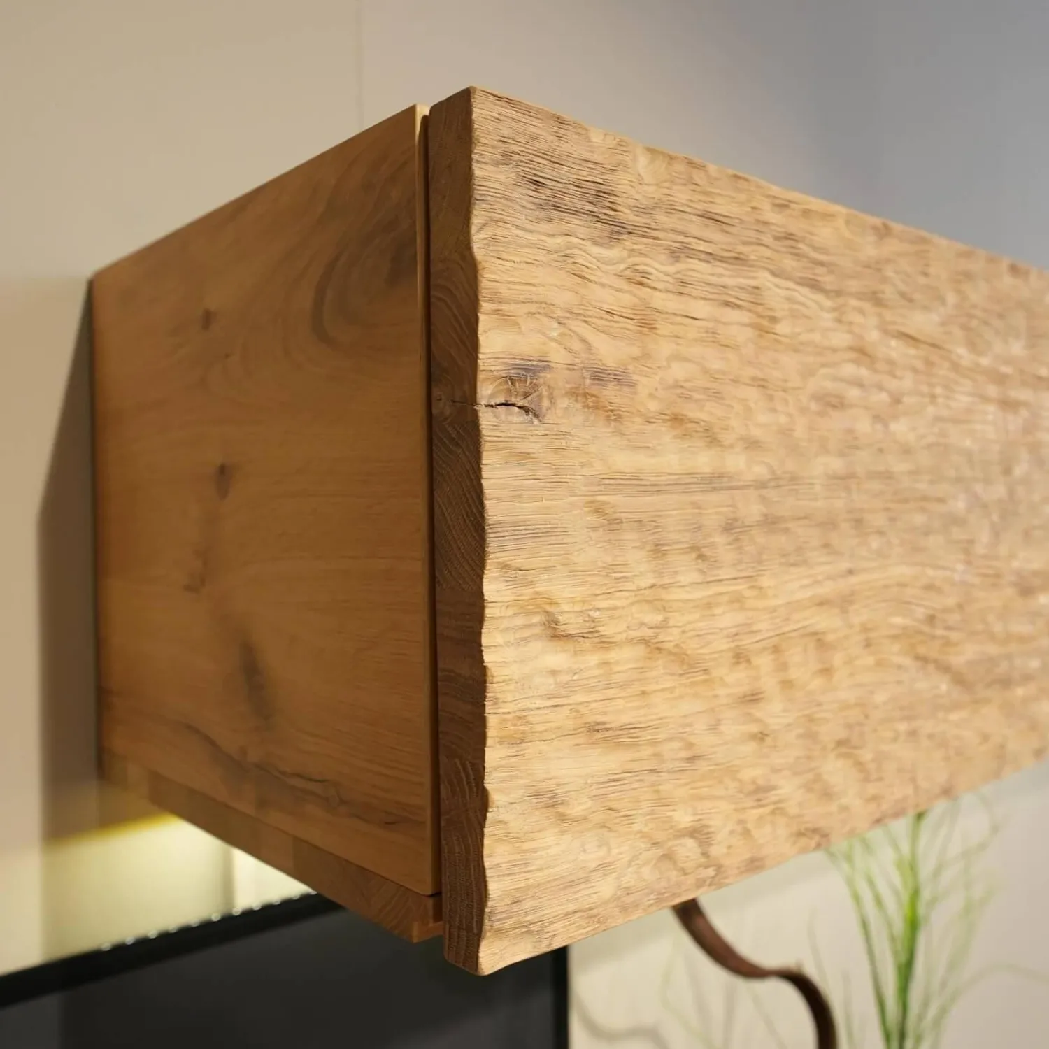 Voglauer Wohnwände & Tv-Lowboards|Wohnwand Opus Wildeiche Rustiko Akzent Beton Inklusive Highboard Und Sideboard