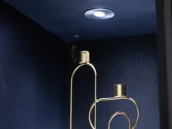 Hülsta Wohnwände & Tv-Lowboards|Wohnwand Persis Eiche Massiv Anthrazit Reliefglass Anthrazit Metallrahmen Edelstahl Mit Beleuchtung