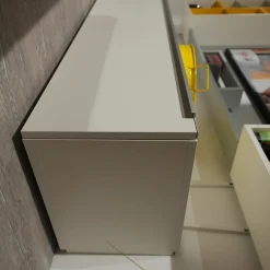 Musterring Wohnwände & Tv-Lowboards|Wohnwand Phoenix Holz Weiß Und Gelb Mit 2 Klappen Und Beleuchtungsset