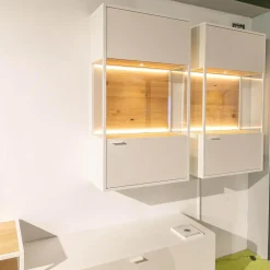 Venjakob Wohnwände & Tv-Lowboards|Wohnwand Plan X6 Lack Kristallweiß Matt Weiß Wildeiche Hell Soft Gebürstet Geölt Inklusive Beleuchtungspaket