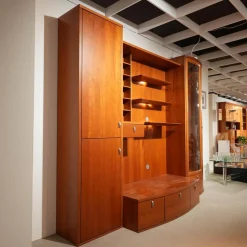 Thielemeyer Wohnwände & Tv-Lowboards|Wohnwand Rio Kirschbaum Inklusive Halo Strahler Und Trafo