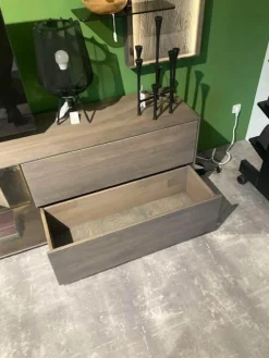 Natura Wohnwände & Tv-Lowboards|Wohnwand Saratoga Buche Massiv Geölt Silbergrau Grau Braun Inklusive Beleuchtung