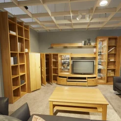 Rietberger Möbelwerke Wohnwände & Tv-Lowboards|Wohnwand Savera Kernbuche Mit Beleuchtung